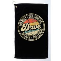 Retro Dave Name Saying For Men Funny Dave Golf Towel