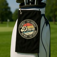 Retro Dave Name Saying For Men Funny Dave Golf Towel