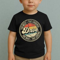 Retro Dave Name Saying For Men Funny Dave Toddler T-Shirt