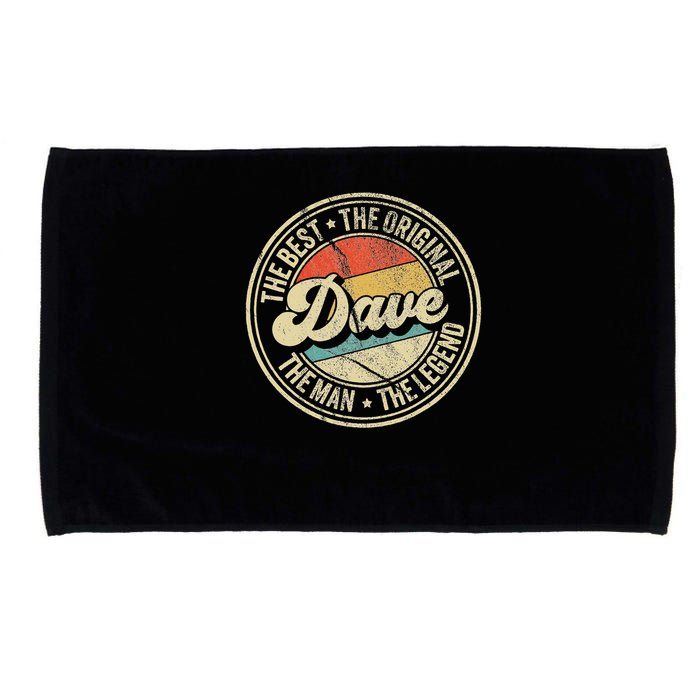 Retro Dave Name Saying For Men Funny Dave Microfiber Hand Towel