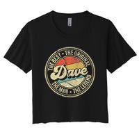 Retro Dave Name Saying For Men Funny Dave Crop Top