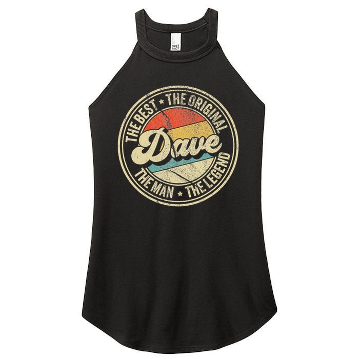 Retro Dave Name Saying For Men Funny Dave Women's Perfect Tri Rocker Tank