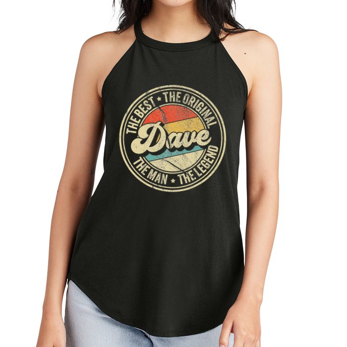Retro Dave Name Saying For Men Funny Dave Women's Perfect Tri Rocker Tank