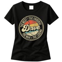 Retro Dave Name Saying For Men Funny Dave Womens T-Shirt