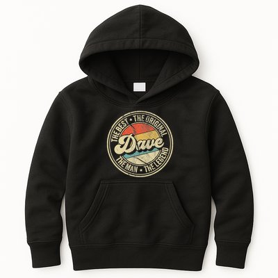 Retro Dave Name Saying For Men Funny Dave Kids Hoodie