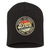 Retro Dave Name Saying For Men Funny Dave Short Acrylic Beanie