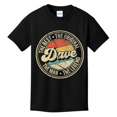 Retro Dave Name Saying For Men Funny Dave Kids T-Shirt