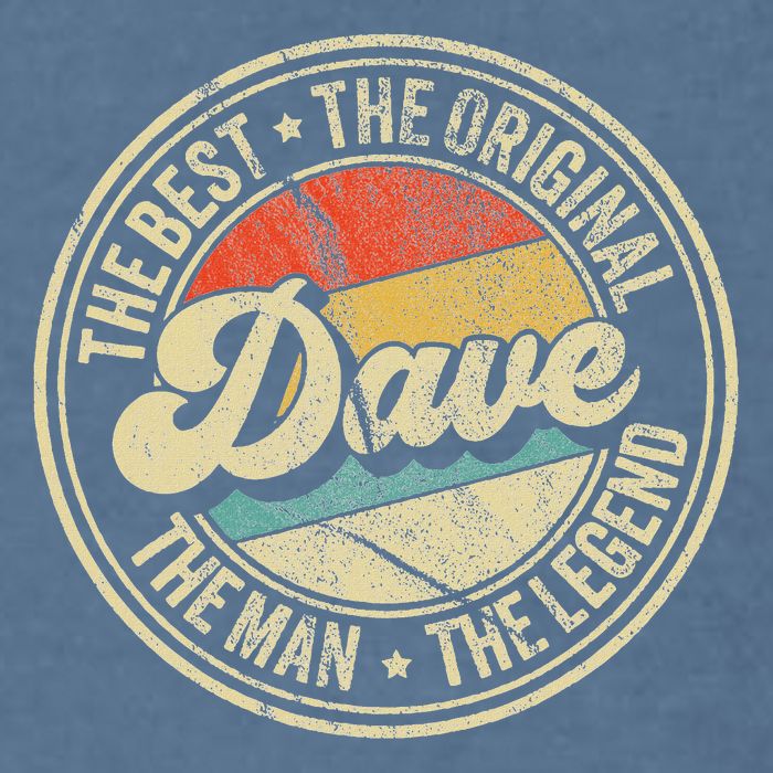 Retro Dave Name Saying For Men Funny Dave Garment-Dyed Sweatshirt