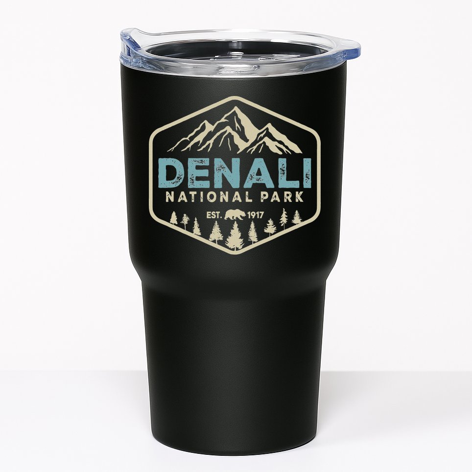 Retro Denali National Park Mountains Nature Vintage Hiking Tumbler