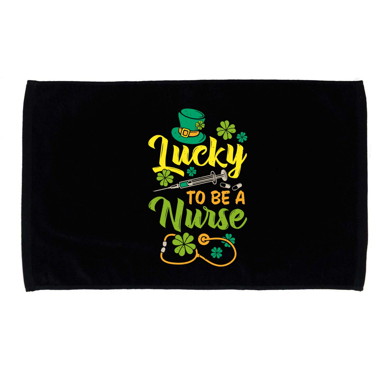 Rn Doctor Nurse Lucky Leaf Ireland Irish St Patrick Nurse Gift Microfiber Hand Towel