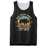 Retro Do Not Pet The Fluffy Cows Vintage Bison Buffalo Mesh Reversible Basketball Jersey Tank