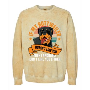 Rottweiler Dog Owner Breeders Fur Parent Pet Lover Colorblast Crewneck Sweatshirt