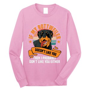 Rottweiler Dog Owner Breeders Fur Parent Pet Lover Long Sleeve Shirt