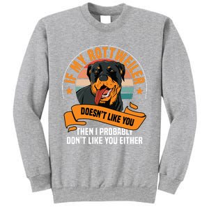 Rottweiler Dog Owner Breeders Fur Parent Pet Lover Sweatshirt