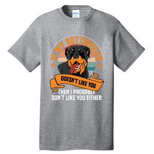 Rottweiler Dog Owner Breeders Fur Parent Pet Lover Tall T-Shirt