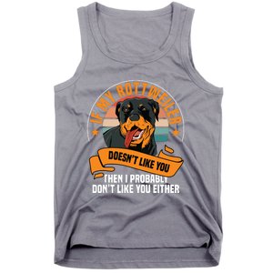 Rottweiler Dog Owner Breeders Fur Parent Pet Lover Tank Top