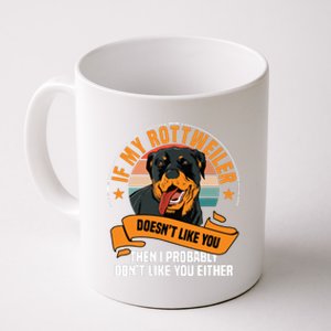 Rottweiler Dog Owner Breeders Fur Parent Pet Lover Coffee Mug