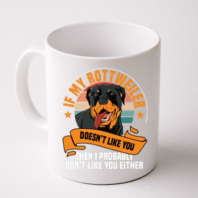 Rottweiler Dog Owner Breeders Fur Parent Pet Lover Coffee Mug