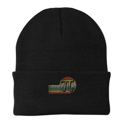 Retro Digits of Pi Symbol - Math Nerd  STEM Gift Knit Cap Winter Beanie