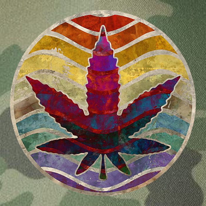 Retro Design Of Marijuana Leaf. Cannabis Weed. Legacy Tie Dye Trucker Hat