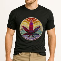 Retro Design Of Marijuana Leaf. Cannabis Weed. Cooling Performance Crew T-Shirt