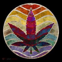 Retro Design Of Marijuana Leaf. Cannabis Weed. T-Shirt