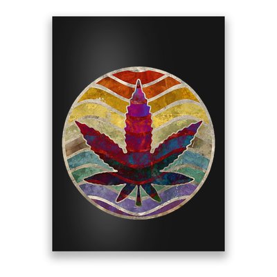 Retro Design Of Marijuana Leaf. Cannabis Weed. Poster