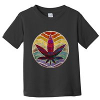 Retro Design Of Marijuana Leaf. Cannabis Weed. Toddler T-Shirt