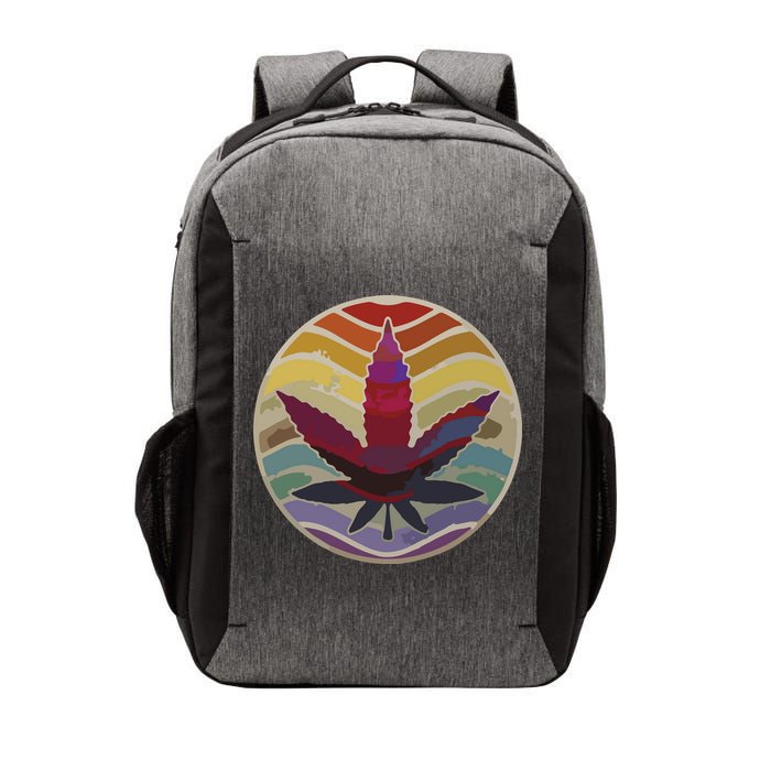 Retro Design Of Marijuana Leaf, Cannabis Weed Vector Backpack