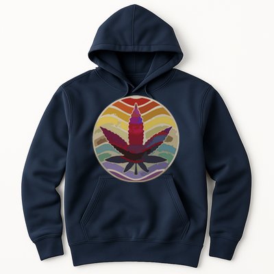 Retro Design Of Marijuana Leaf, Cannabis Weed Hoodie