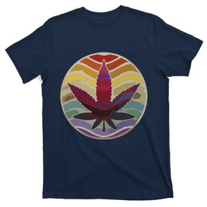 Retro Design Of Marijuana Leaf, Cannabis Weed T-Shirt