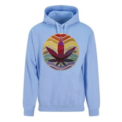 Retro Design Of Marijuana Leaf, Cannabis Weed Unisex Surf Hoodie