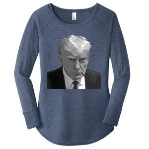  DONALD TRUMP MUG SHOT   Women's Perfect Tri Tunic Long Sleeve Shirt