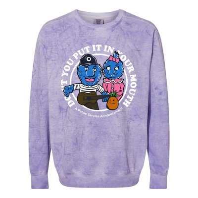 Retrontario Dont Put It In Your Mouth Colorblast Crewneck Sweatshirt