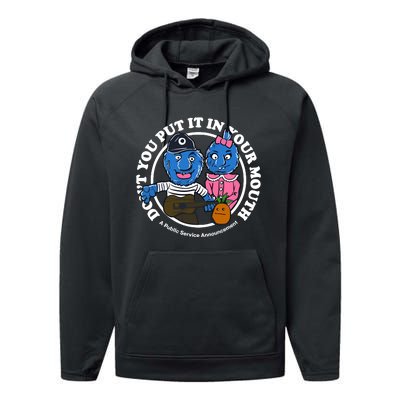 Retrontario Dont Put It In Your Mouth Performance Fleece Hoodie