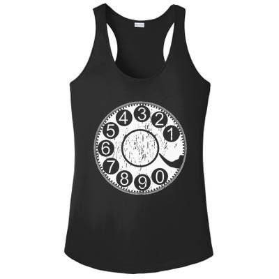 Rotary Dial Phone Landline Ladies PosiCharge Competitor Racerback Tank