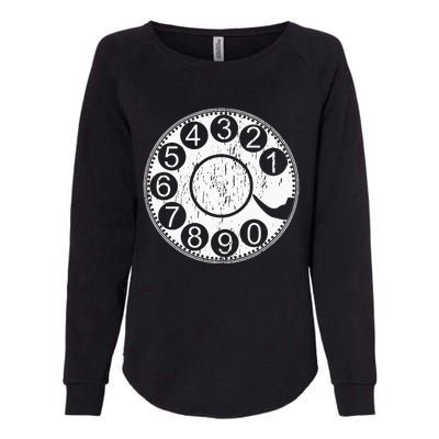 Rotary Dial Phone Landline Womens California Wash Sweatshirt