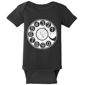 Rotary Dial Phone Landline Baby Bodysuit