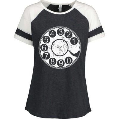 Rotary Dial Phone Landline Enza Ladies Jersey Colorblock Tee