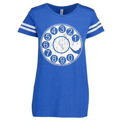 Rotary Dial Phone Landline Enza Ladies Jersey Football T-Shirt