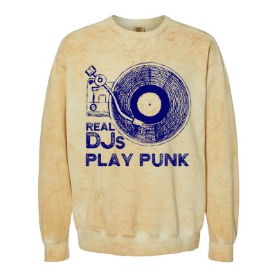 Real Djs Play Punk For Punk Dj Punk Colorblast Crewneck Sweatshirt