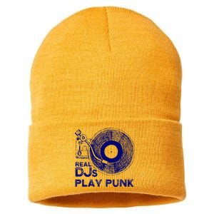 Real Djs Play Punk For Punk Dj Punk Sustainable Knit Beanie