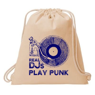 Real Djs Play Punk For Punk Dj Punk Drawstring Bag