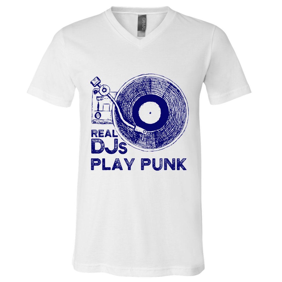 Real Djs Play Punk For Punk Dj Punk V-Neck T-Shirt