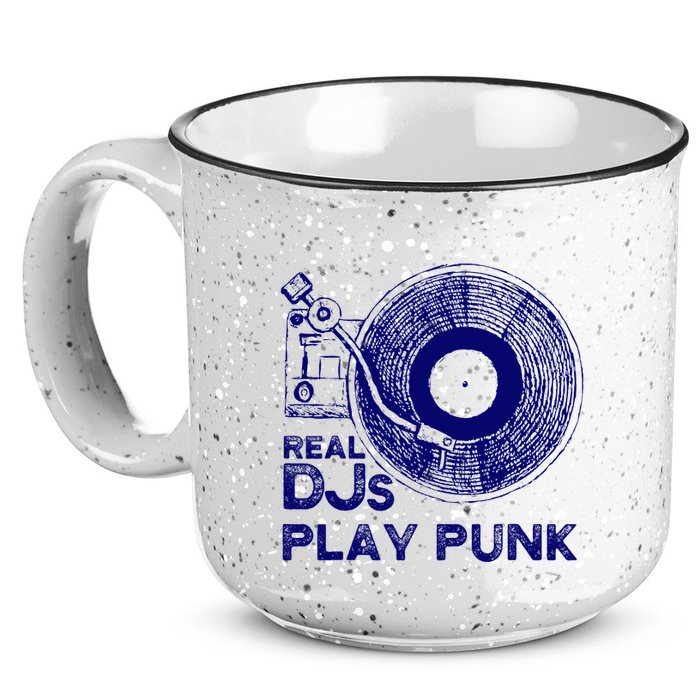 Real Djs Play Punk For Punk Dj Punk 15oz Campfire Ceramic Mug