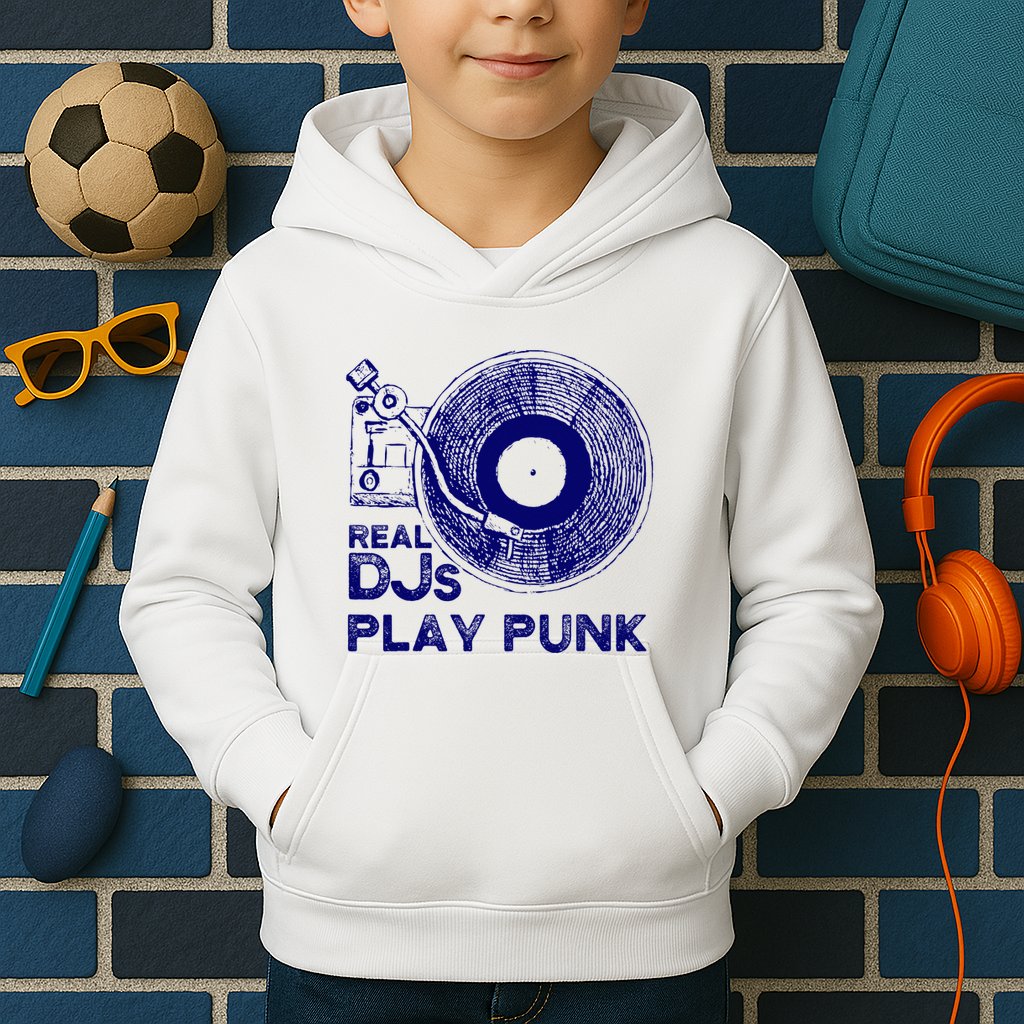 Real Djs Play Punk For Punk Dj Punk Kids Hoodie