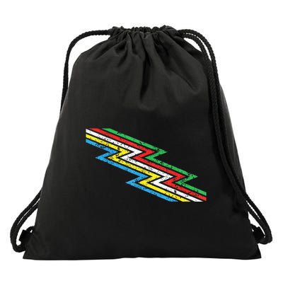 Retro Disability Pride Flag Disabled Pride Month Awareness Drawstring Bag