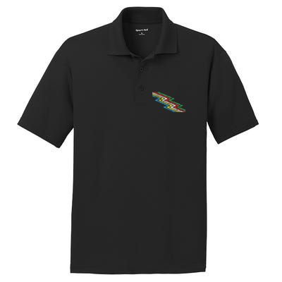 Retro Disability Pride Flag Disabled Pride Month Awareness PosiCharge RacerMesh Polo