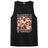 Retro Donald Pump Gym Collage Photo Meme Funny Trump PosiCharge Competitor Tank