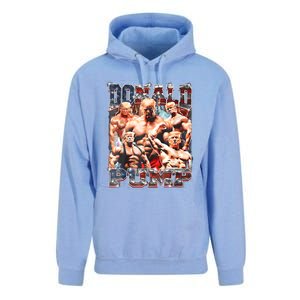 Retro Donald Pump Gym Collage Photo Meme Funny Trump Unisex Surf Hoodie